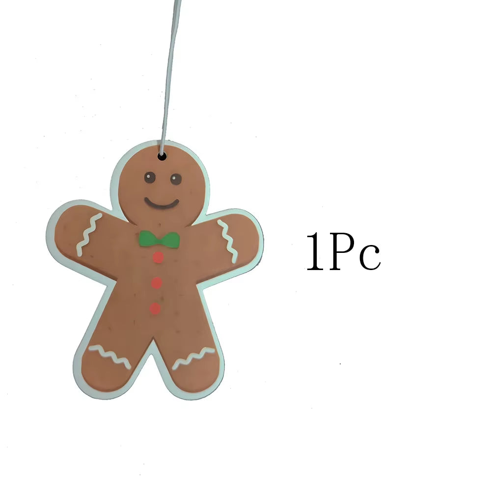 1-3 Pieces Christmas Cute Gingerbread Villain Festive Car Air Freshener Car Scented Interior Car Home Furniture Air Freshener