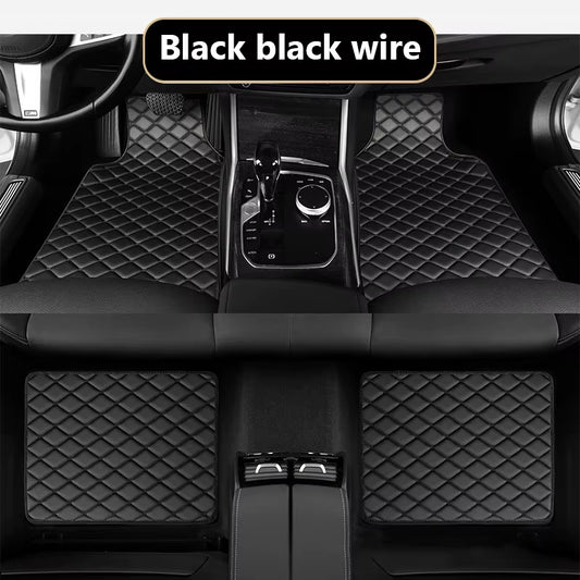Car Floor Mats PU Waterproof Foot Pads Universal Auto Floor Carpet Interior anti Scratch Floor Mat for 5 Seats Vehicle
