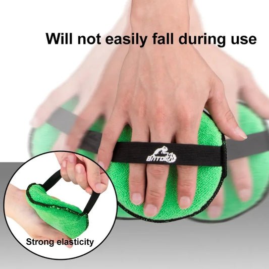 5Piece Microfiber Car Wax Applicator Pad Belt Design for Easy Control to Apply Wax and Polish Foam Sponge 5Inch