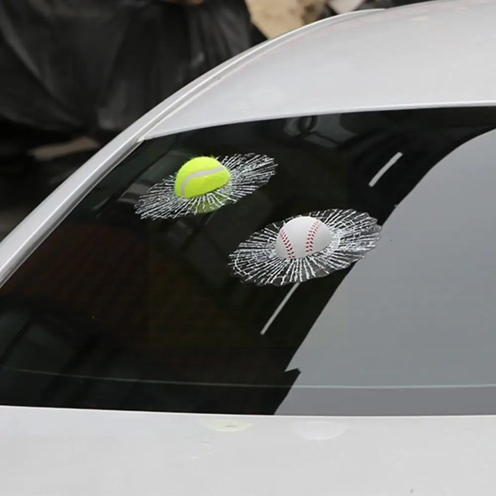 1 PCS Car Stickers 3D Baseball Football Tennis Ball Car Decals DIY Car Hits Body Auto Styling X Car Window 17Cm Decoration M2B6