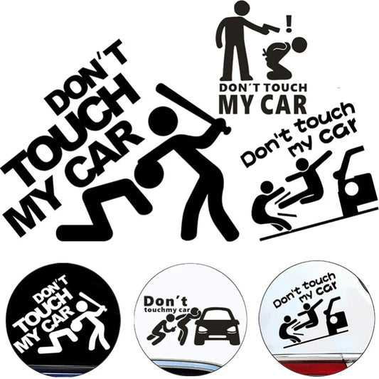 Creative Don'T Touch My Car Car Sticker Decals - Funny Exterior Auto Decals for Car Window Accessories