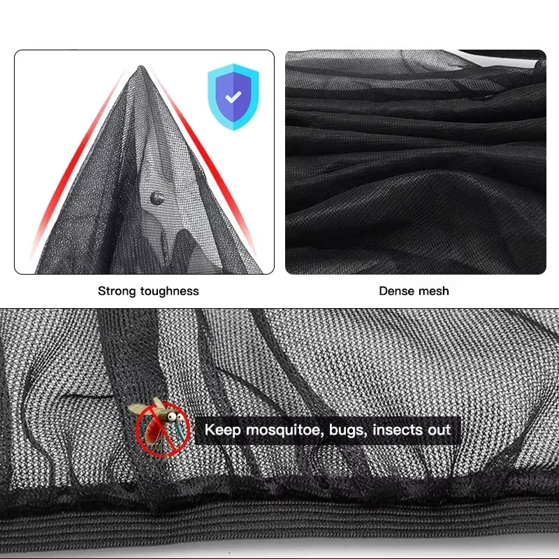 Car Sunshade Anti-Mosquito Insulation UV Protective Glass Sunscreen Mesh Reflective Sunshade Protective Window Film for Sedansuv