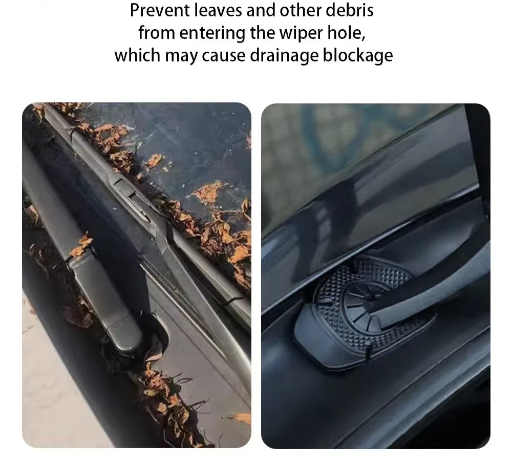 Car Wiper Arm Protective 2Pc Car Windshield Wiper Hole Silicone Protective Cover Dustproof Sleeve Leaves Debris Prevention Cover