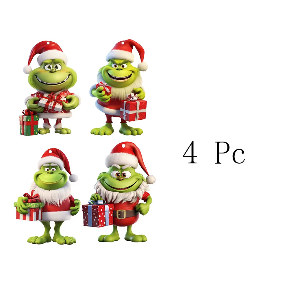 YXYDFDC Christmas Cute Fragrance Tablet Gift Creative Green-Haired Monster Car Interior Air Freshener Natural Tea Paper Suspen