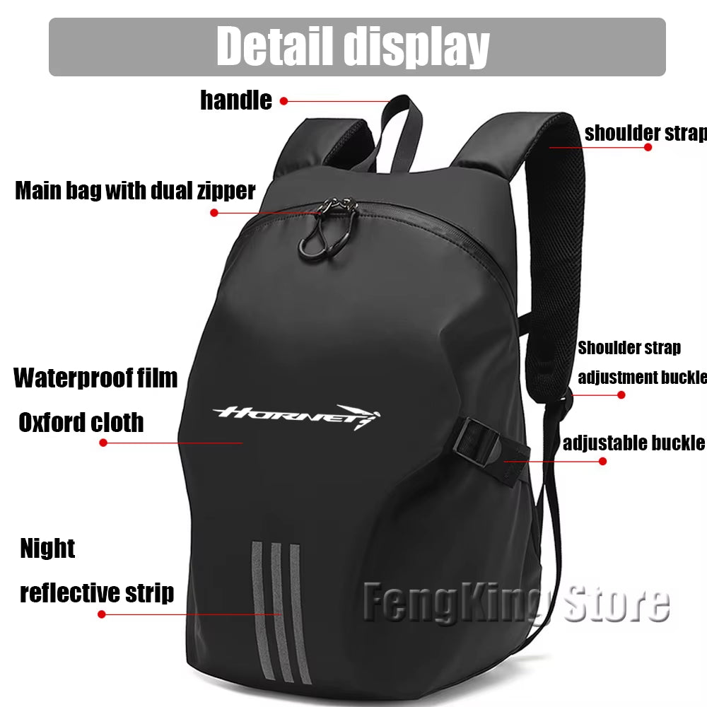 For Honda Hornet CB750 750 Knight Backpack Motorcycle Helmet Bag Travel Equipment Waterproof Large Capacity
