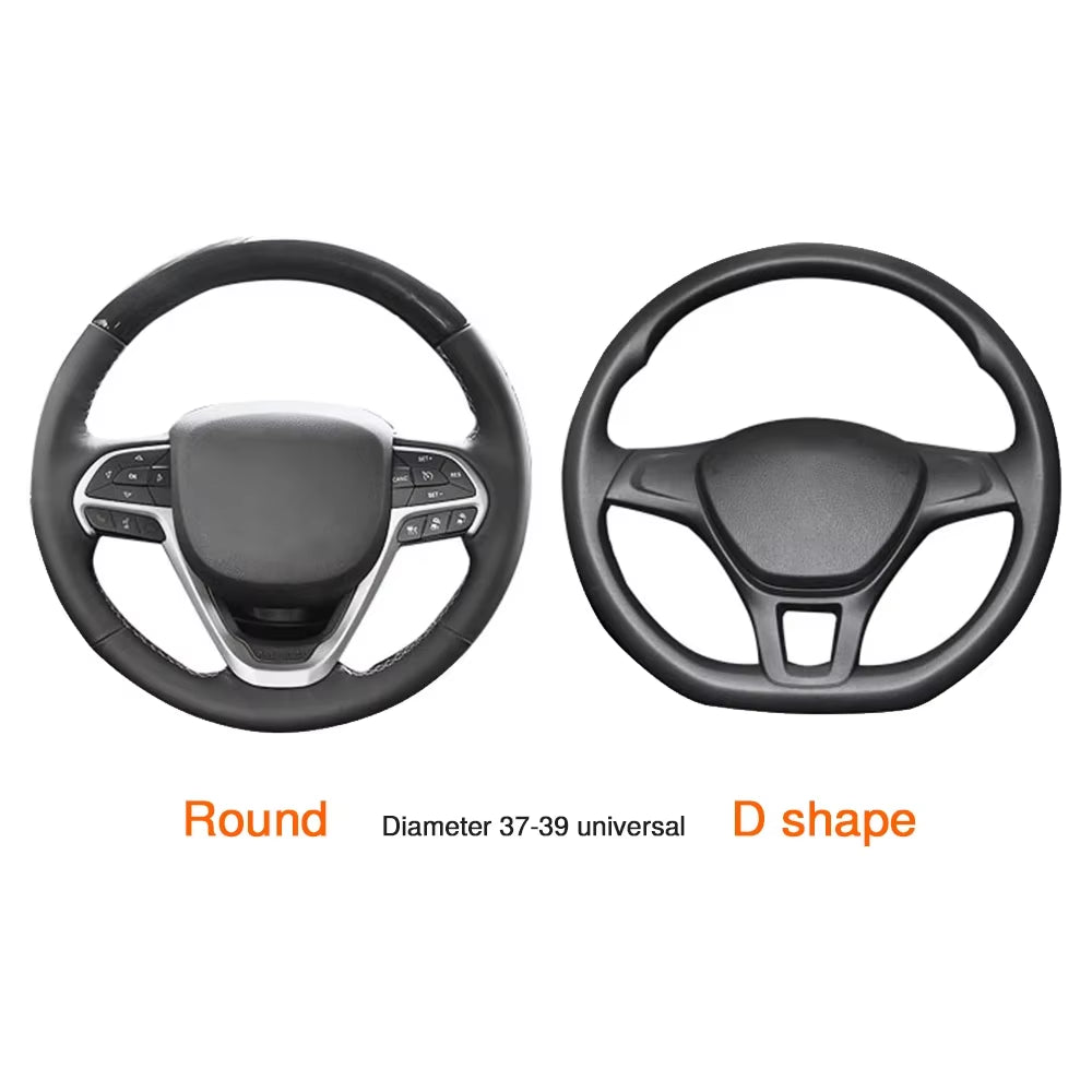 37-39Cm Car Steering Wheel Cover Skidproof Auto Steering- Wheel Cover Anti-Slip Embossing Leather Car-Styling Car Accessories