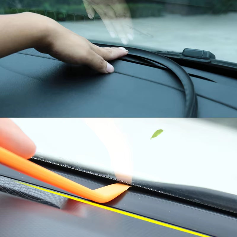 Car Accessories Car Noise Insulation Seal Strips Automobile Rubber Dashboard Strips Auto Windshield Sealing Gap Stickers Sound