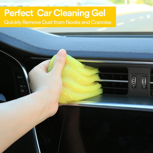 Car Cleaning Gel Detailing Kit Car Cleaning Putty Car Slime Interior Cleaner Supplies Car Accessories Yellow Stocking Stuffers Gifts for Men Women White Elephant Gifts Adults Teens Christmas