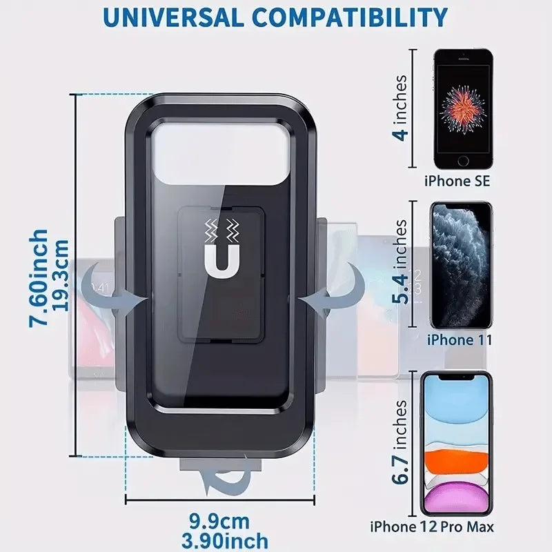 Waterproof Mobile Phone Holder for Motorcycle Bike Magnetic Cycling Phone Bag GPS 360° Swivel Adjustable Stand Phone Accessories