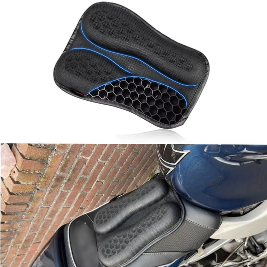 3D Motorcycle Seat Gel Cushion Comfortable Motorcycle Saddle Cushion Breathable Honeyomb Structure Moto Seat Cushion Accessories