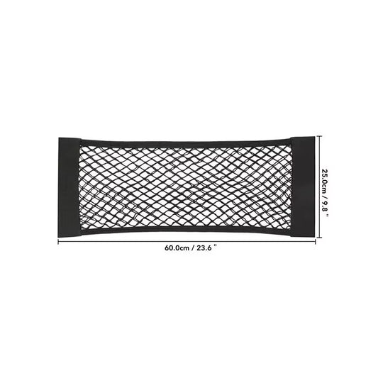 Universal Car Storage Bag Double Mesh Trunk Storage Net, Car Built-In Storage Bag, Car Fire Extinguisher Fixed Net
