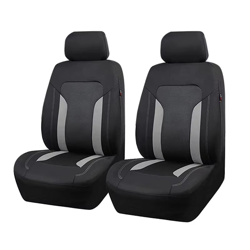Universal Gray Mesh Seat Covers for Car with 3 Zipper Rear Seat Split Airbag Compatible Fit for Most Car SUV Truck VAN