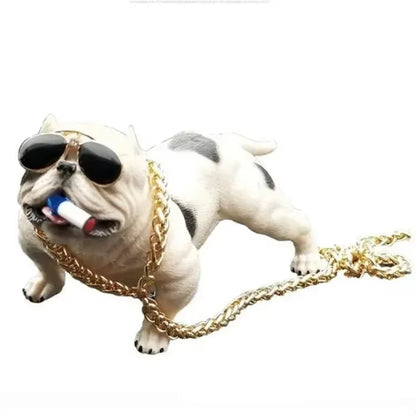 Wear-Resistant Bulldog Car Ornaments Feel Comfortable Resin Material Car Dashboard Decoration Car Accessories Interior Decor