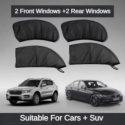 Car Sunshade Anti-Mosquito Insulation UV Protective Glass Sunscreen Mesh Reflective Sunshade Protective Window Film for Sedansuv