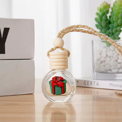 New 10ML Santa Claus Car Perfume Pendant Aromatherapy Christmas Gift Ornaments Glass Empty Bottle Perfume Refill Bottle Travel