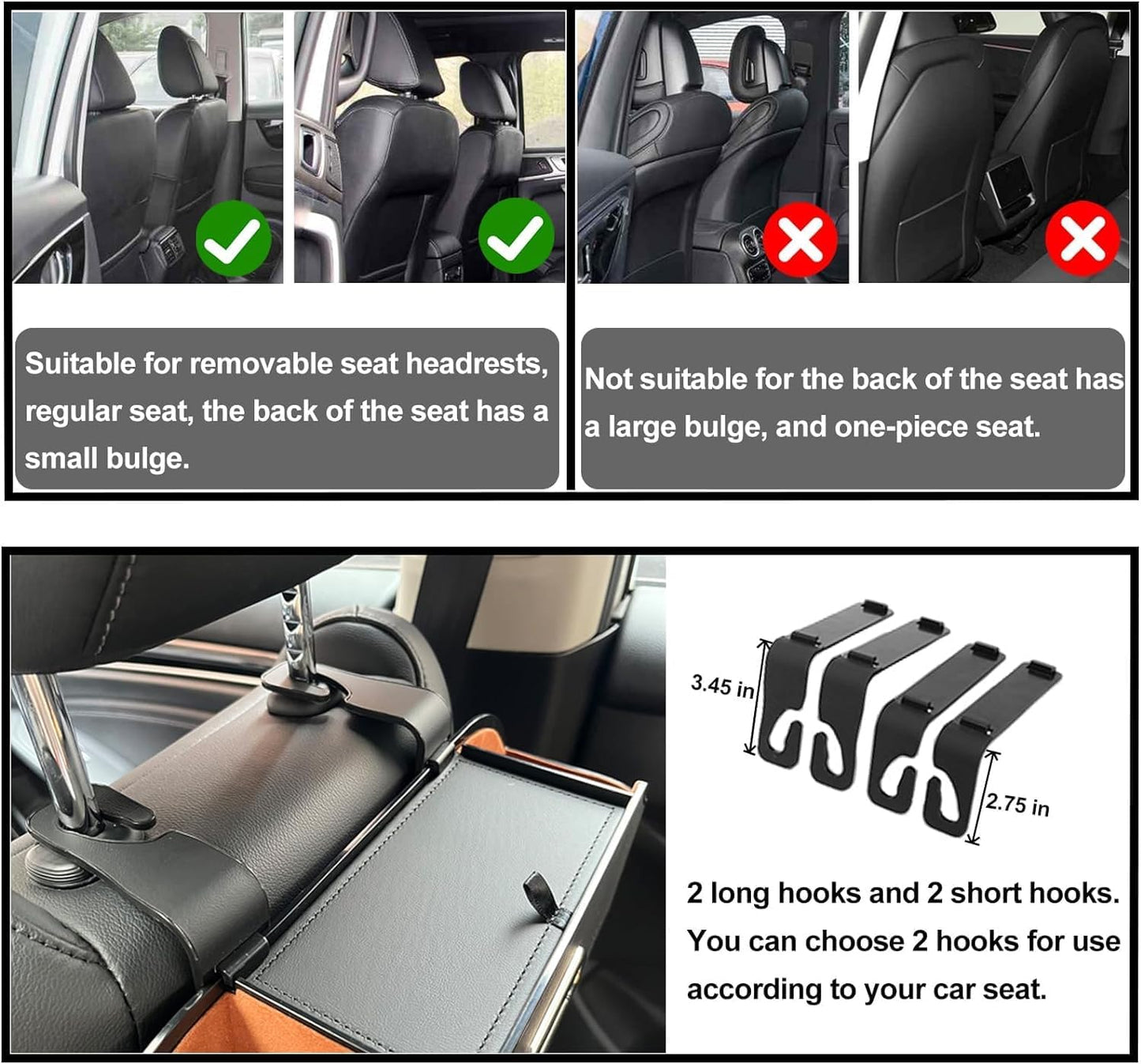 Car Storage Bag, Large Capacity Car Backseat Organizer,Ease of Use,Universal Car Organizer Back Seat,Car Storage Box,Compatible with Most Vehicles,Car Accessories (Beige), 91256