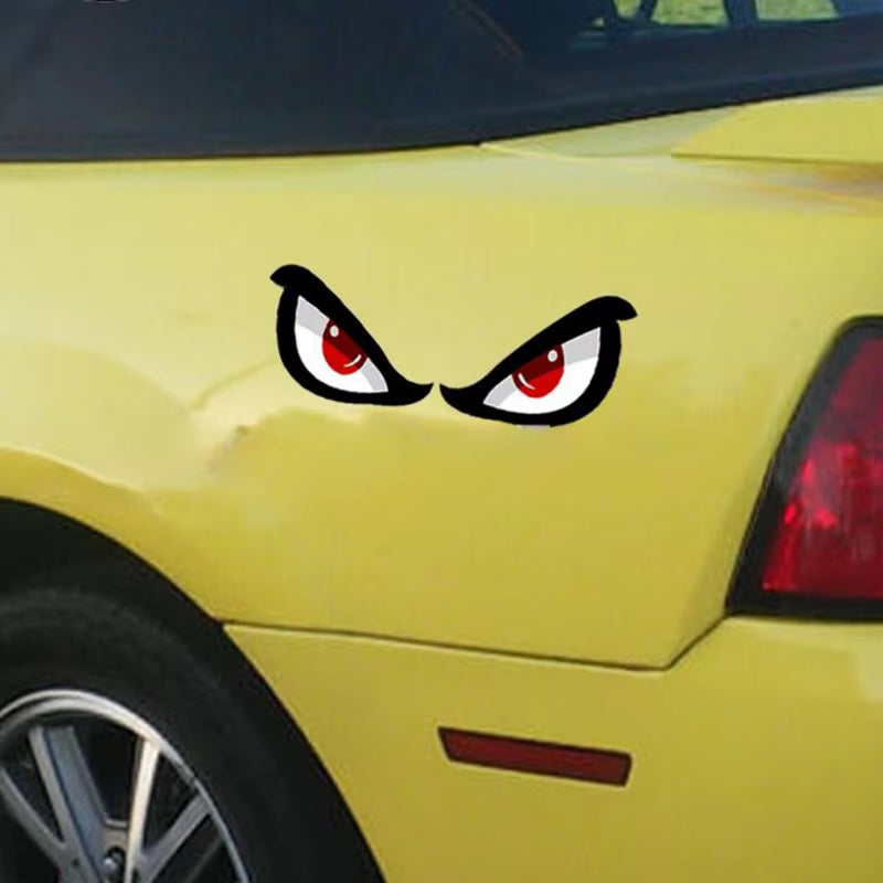 3D Simulation Shark Pattern Sticker Eye Rearview Mirror Car Reflective Sticker Motorcycle Sticker