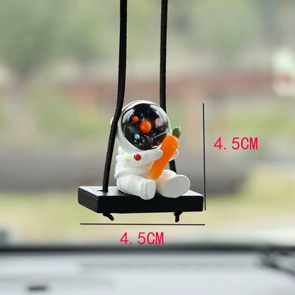 Swing Astronaut Car Pendant Car Rearview Mirror Hanging Ornaments Swing Astronaut Pendant Automobile Decoration Accessories