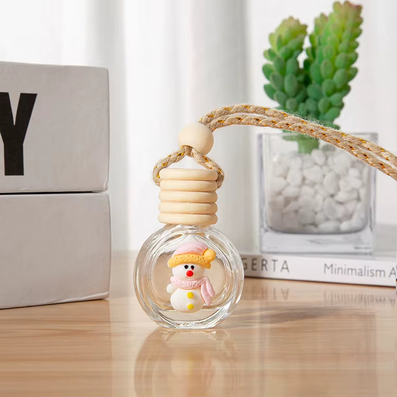 New 10ML Santa Claus Car Perfume Pendant Aromatherapy Christmas Gift Ornaments Glass Empty Bottle Perfume Refill Bottle Travel