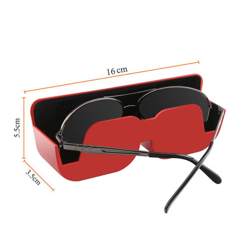 Car Glasses Case Sunglasses Storage Case Holder Self-Adhesive with Felt Padding Dashboard Glasses Storage Box Car Accessories