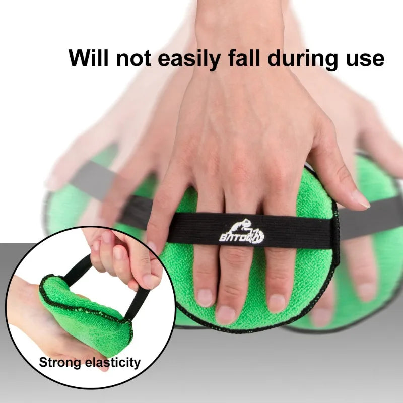 5Piece Microfiber Car Wax Applicator Pad Belt Design for Easy Control to Apply Wax and Polish Foam Sponge 5Inch