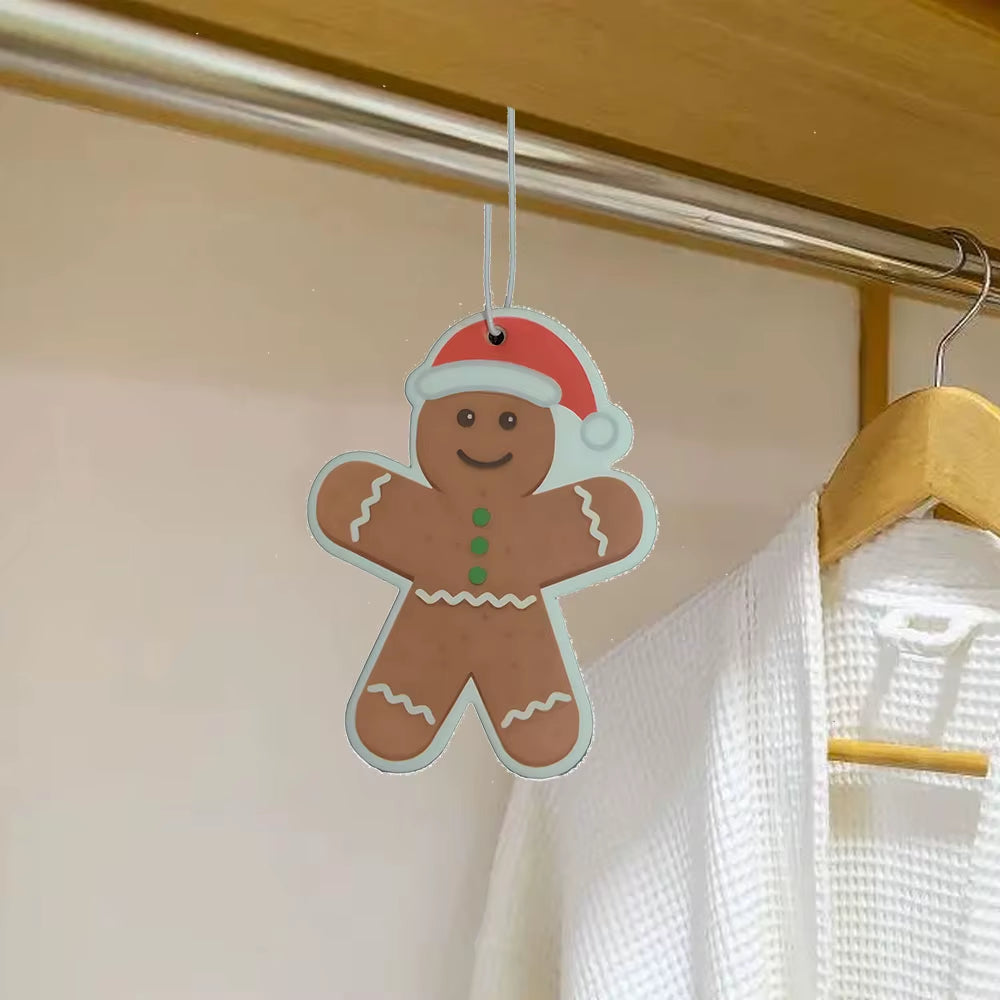 1-3 Pieces Christmas Cute Gingerbread Villain Festive Car Air Freshener Car Scented Interior Car Home Furniture Air Freshener