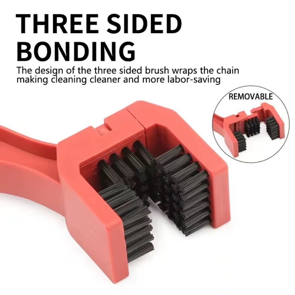 Motorcycle Chain Brush Cleaner Plastic Bicycle/Moto Brush Clean Chain Cleaner Outdoor Scrubber Road Care Tools Motorcycle Parts