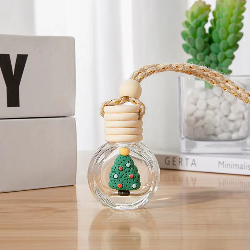 New 10ML Santa Claus Car Perfume Pendant Aromatherapy Christmas Gift Ornaments Glass Empty Bottle Perfume Refill Bottle Travel