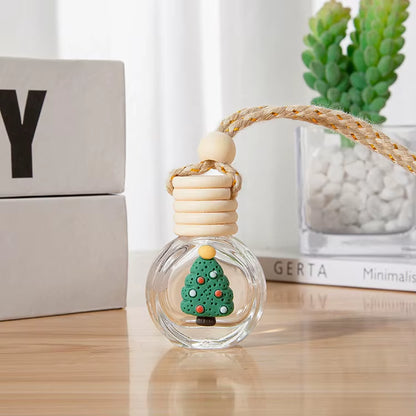 New 10ML Santa Claus Car Perfume Pendant Aromatherapy Christmas Gift Ornaments Glass Empty Bottle Perfume Refill Bottle Travel