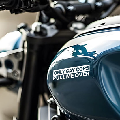 Funny 'Only Cops Pull Me Over' Decal - Durable Pvc Sticker for Cars, Motorcycles & Cups