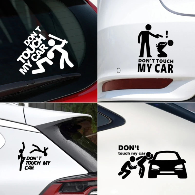 Creative Don'T Touch My Car Car Sticker Decals - Funny Exterior Auto Decals for Car Window Accessories