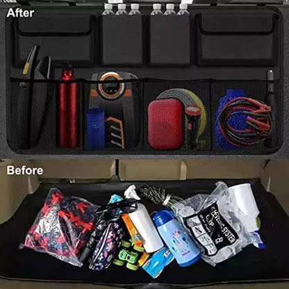 Car Trunk Car Organisers Backseat Hanging Car Organisers with 8 Large Storage Bag Trunk Organizer for SUV Truck Space Savin Z8B5