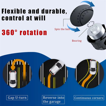 Turning Steering Wheel Booster Spinner Knob 360 Degree Rotation Metal Bearing Power Handle Ball Shaped