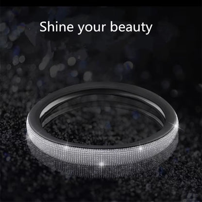 2022 Bling Bling Diamond Rhinestones Crystal Car Steering Wheel Cover PU Leather Auto Accessories Case Car Styling