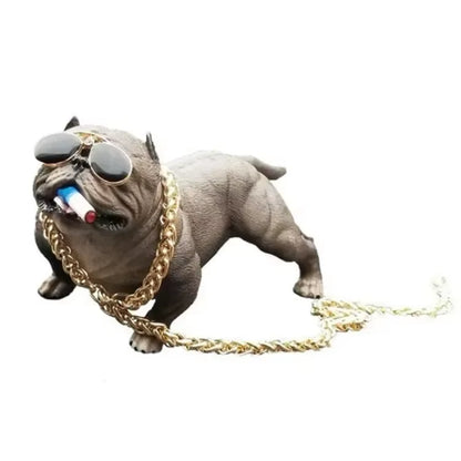 Wear-Resistant Bulldog Car Ornaments Feel Comfortable Resin Material Car Dashboard Decoration Car Accessories Interior Decor
