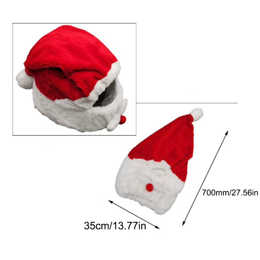 Motorcycle Santa Claus Funny Cover Elastic Santa Claus Christmas Hat Santa Claus Helmet Cover Motorcycle Accessoories