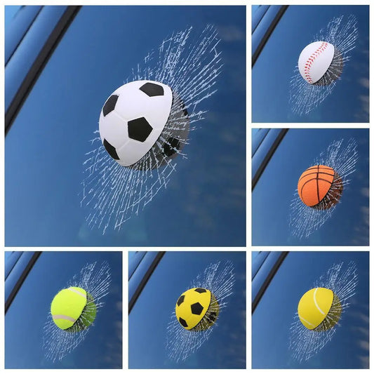 1 PCS Car Stickers 3D Baseball Football Tennis Ball Car Decals DIY Car Hits Body Auto Styling X Car Window 17Cm Decoration M2B6
