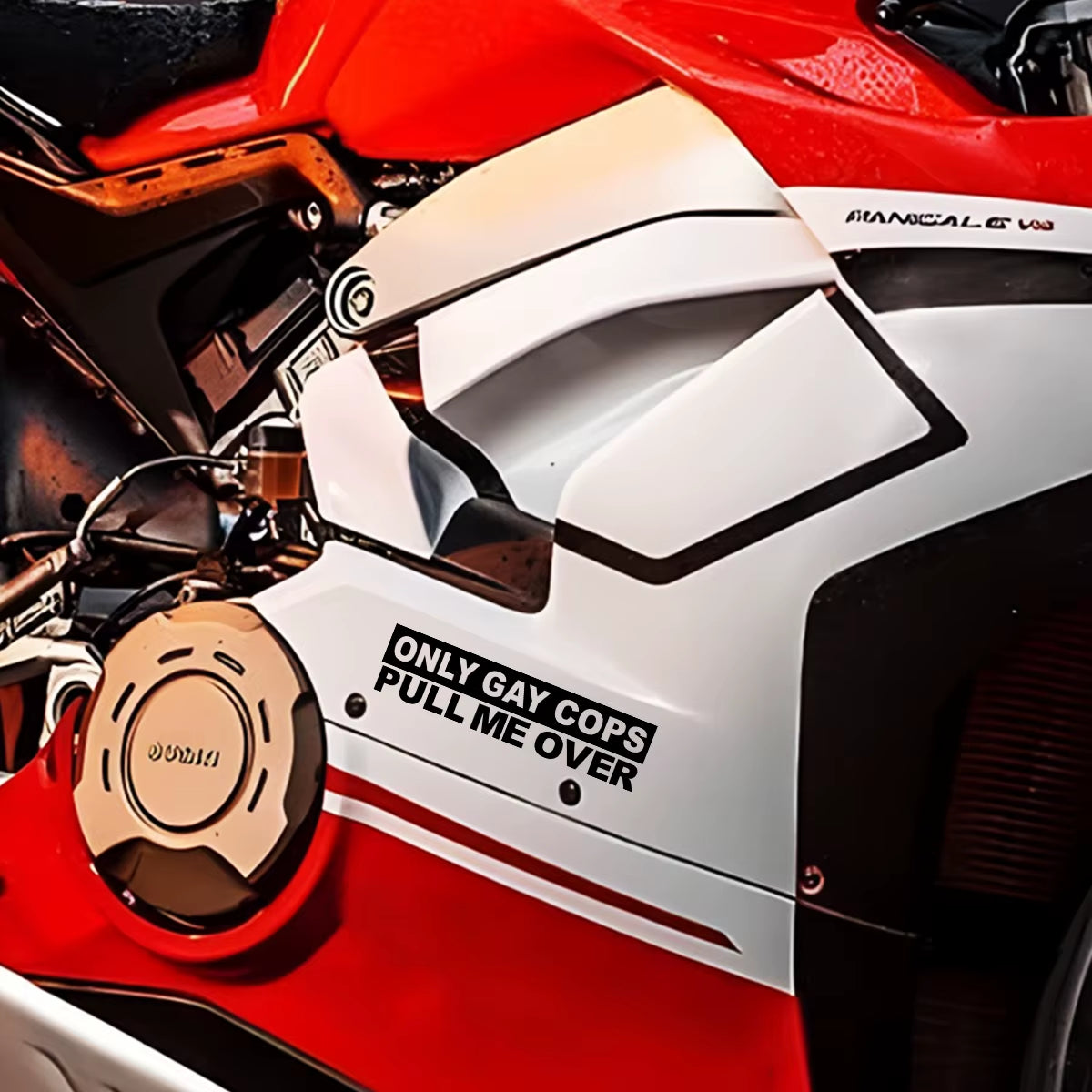 Funny 'Only Cops Pull Me Over' Decal - Durable Pvc Sticker for Cars, Motorcycles & Cups