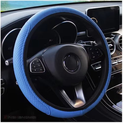 37-39Cm Car Steering Wheel Cover Skidproof Auto Steering- Wheel Cover Anti-Slip Embossing Leather Car-Styling Car Accessories
