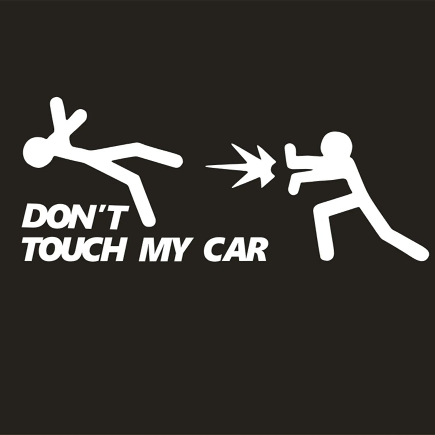 Creative Don'T Touch My Car Car Sticker Decals - Funny Exterior Auto Decals for Car Window Accessories