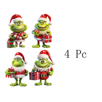 YXYDFDC Christmas Cute Fragrance Tablet Gift Creative Green-Haired Monster Car Interior Air Freshener Natural Tea Paper Suspen