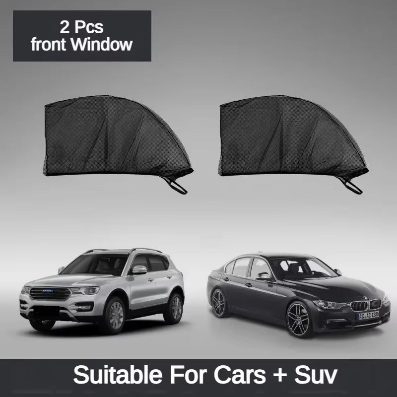 Car Sunshade Anti-Mosquito Insulation UV Protective Glass Sunscreen Mesh Reflective Sunshade Protective Window Film for Sedansuv