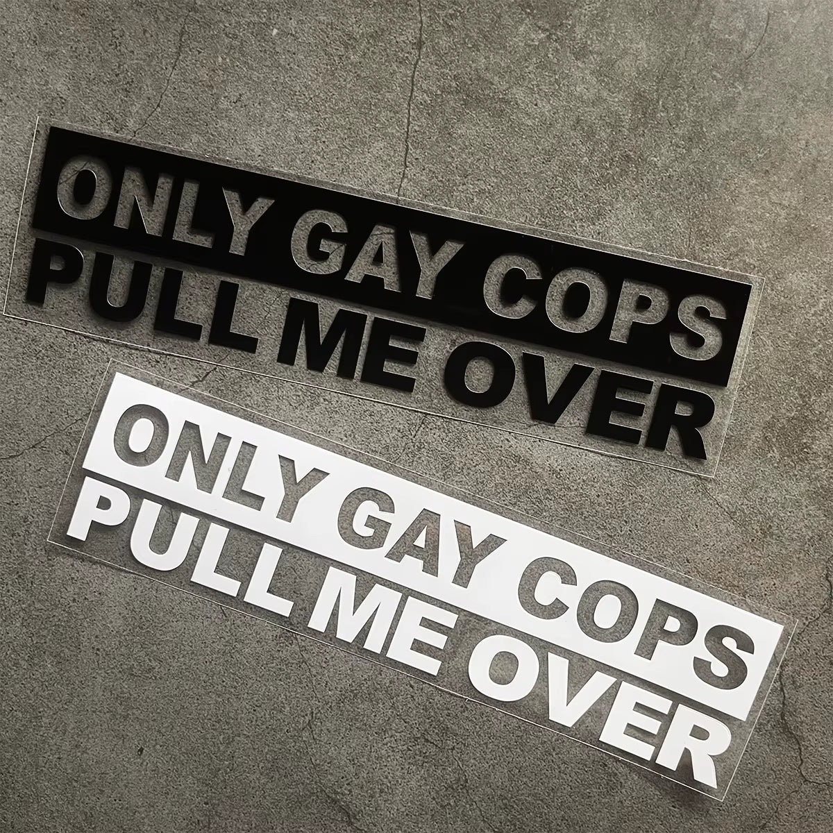 Funny 'Only Cops Pull Me Over' Decal - Durable Pvc Sticker for Cars, Motorcycles & Cups