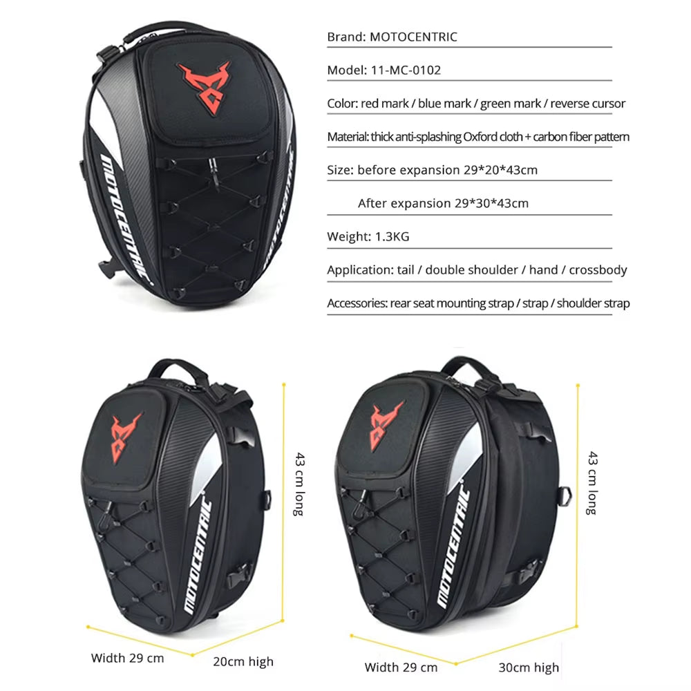 Motorcycle Bag Waterproof Mochila Moto Motorcycle Tank Bag Motorcycle Backpack Multi-Functional Tail Bag 4 Colour