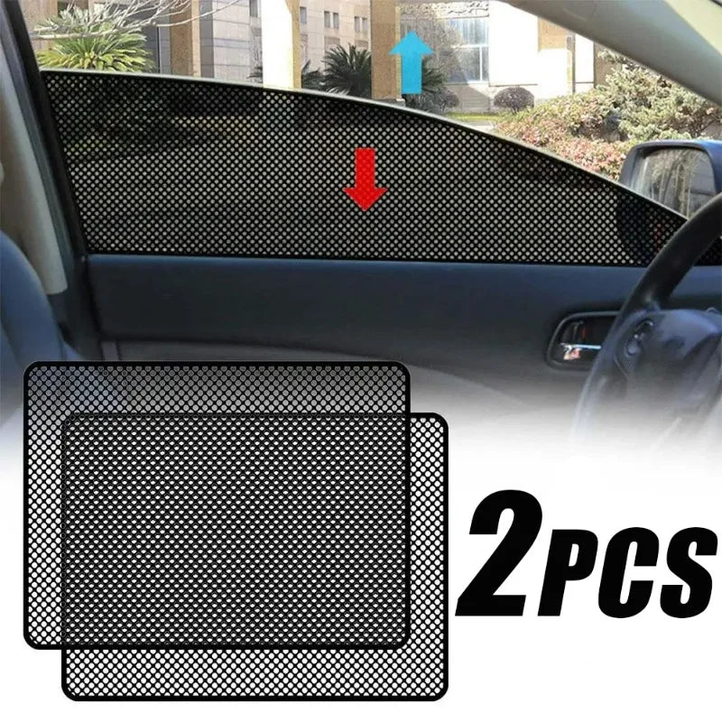 2PCS Sun Block Film Anti-Uv Car Static Sunshade Stickers Wind Glass Sunscreen Curtain Insulation Car Sunroof Solar Film Shade