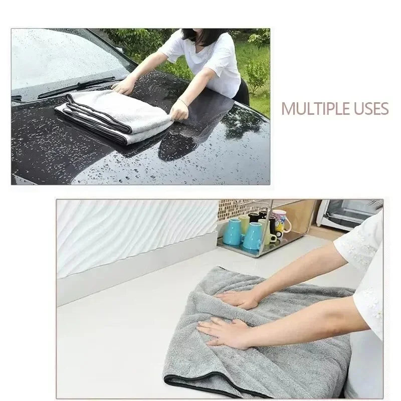 Microfiber Car Wash Towel Super Absorbent Thick and Soft for Auto Drying Window Door Cleaning Car Washing Tools Auto Accessories