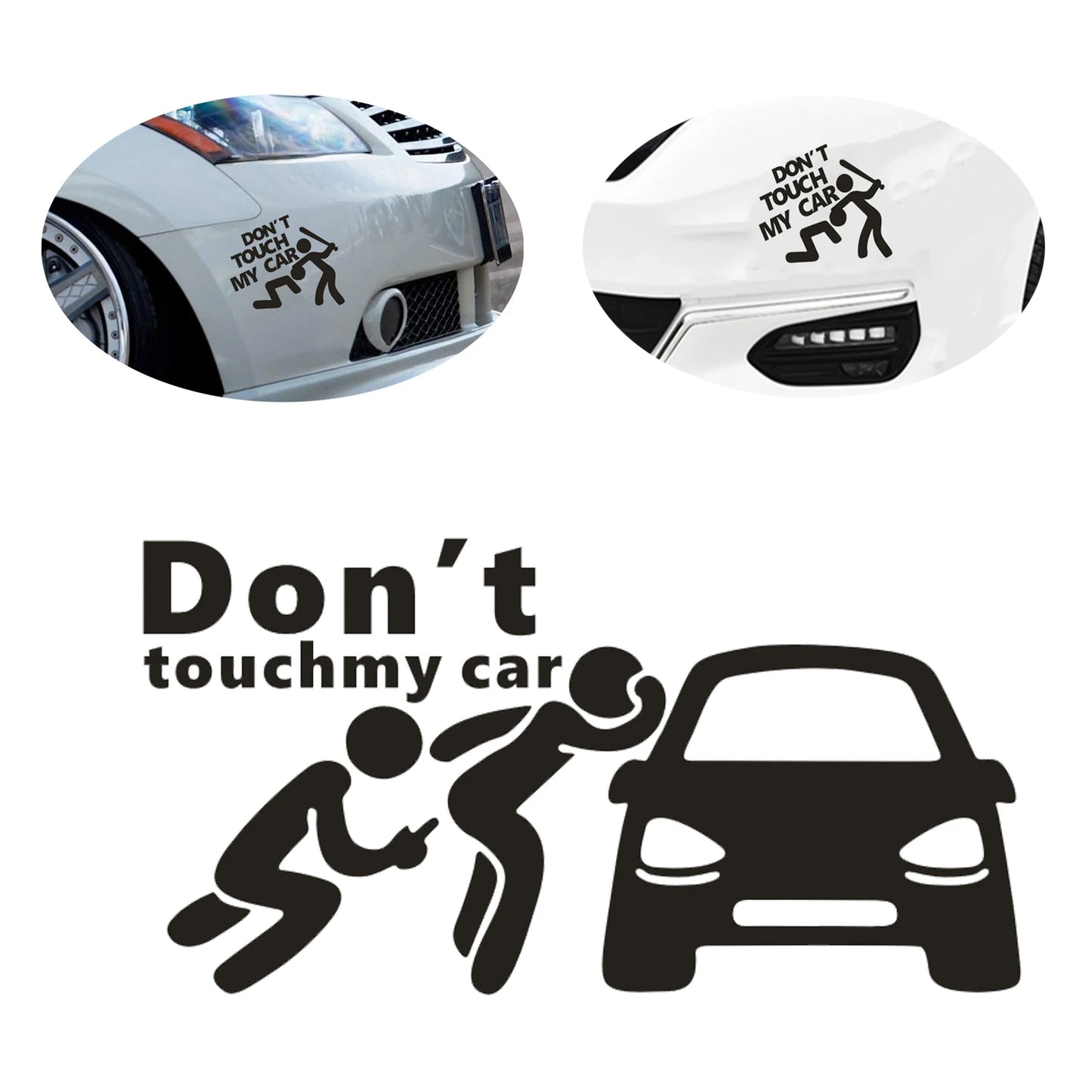 Creative Don'T Touch My Car Car Sticker Decals - Funny Exterior Auto Decals for Car Window Accessories