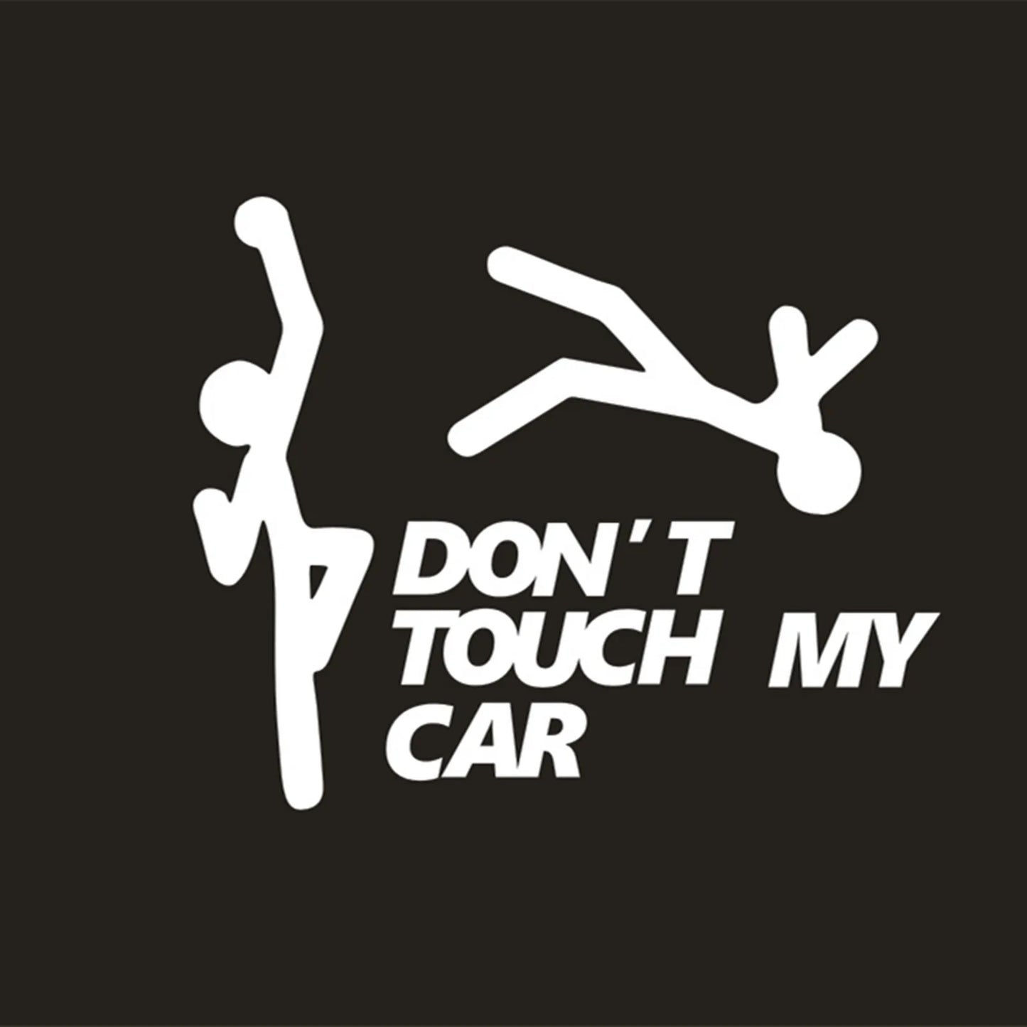 Creative Don'T Touch My Car Car Sticker Decals - Funny Exterior Auto Decals for Car Window Accessories