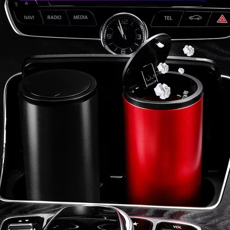 Car Trash Bin Can Mini Auto Dust Organizer Car Interior Rubbish Bag Garbage Container Storage Box Bucket Auto Accessories