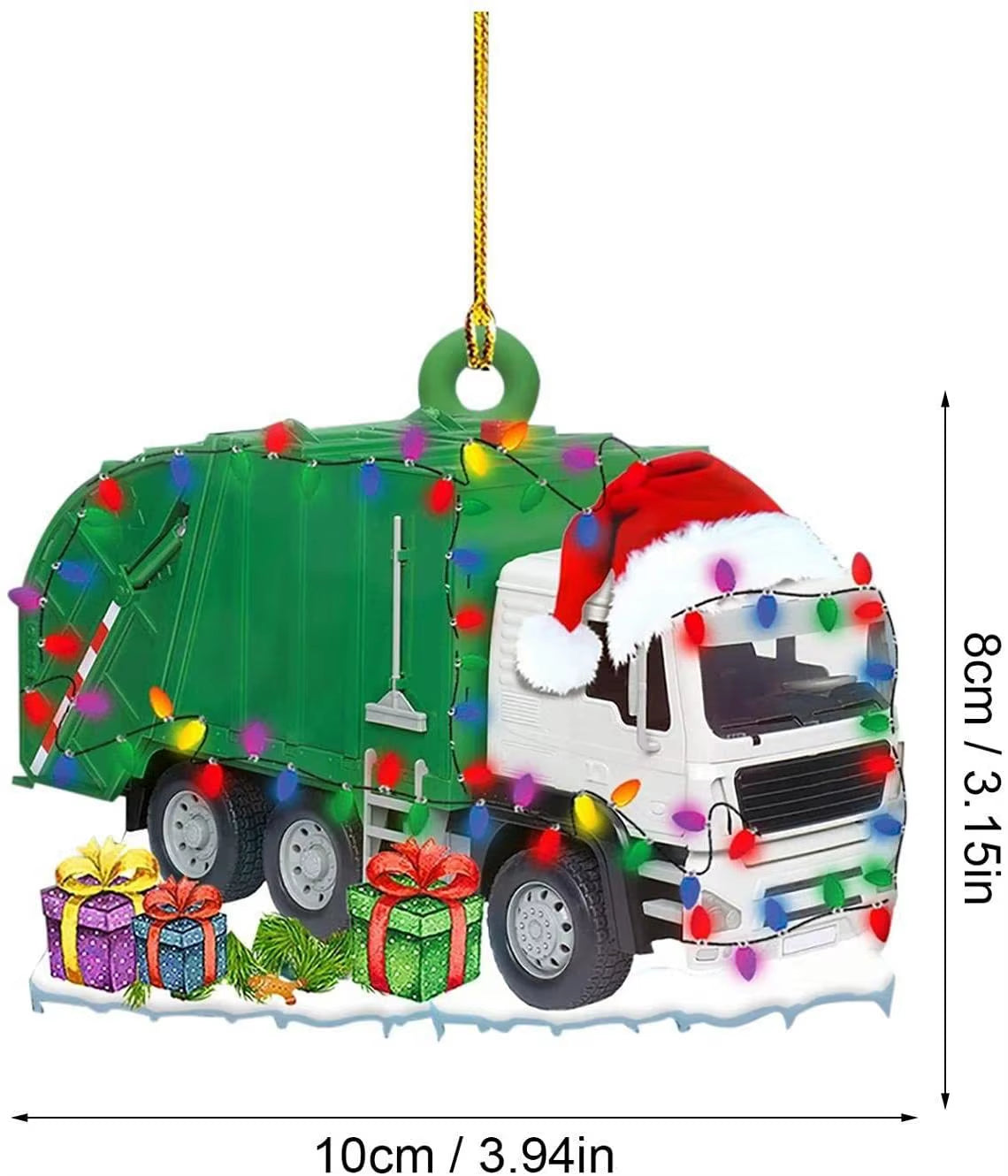 Truck Excavator Fire Truck Jeep Shape Hanging Decoration 2D Vivid Pattern Car Themed Acrylic Flat Pendant for Auto Interior